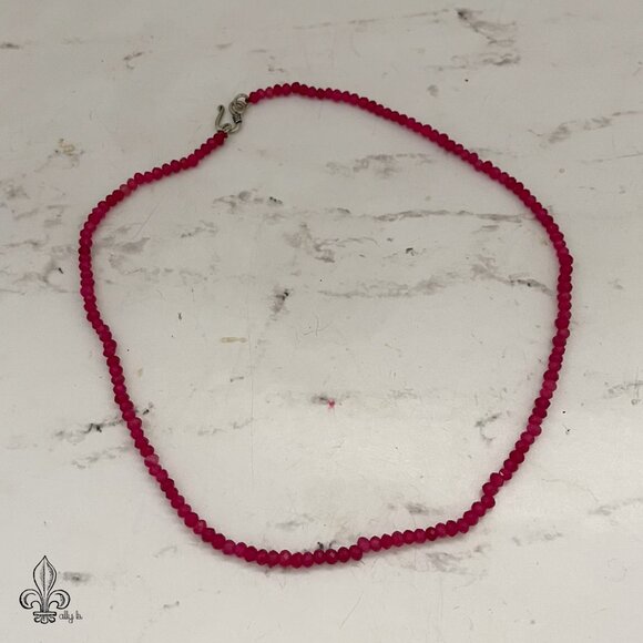🍎Rose Red Ruby Necklace🍎 - Picture 1 of 6